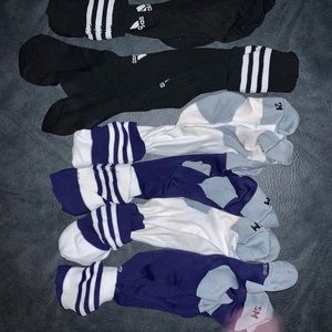 Lot of 6 Pair Adidas Soccer Socks